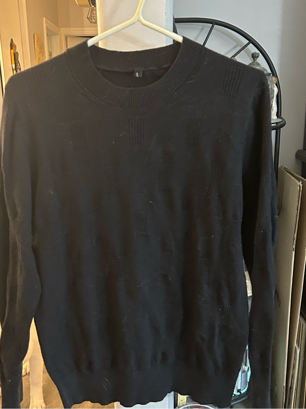 Amazon Women's Long Sleeve Crewneck Sweater - Black